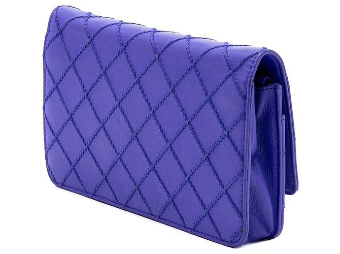Purple Chanel CC Quilted Calfskin Fancy Wallet On Chain Crossbody Bag - vista 2