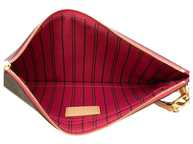 Pouch Louis Vuitton Monogram Neverfull MM Marrone - vista 4