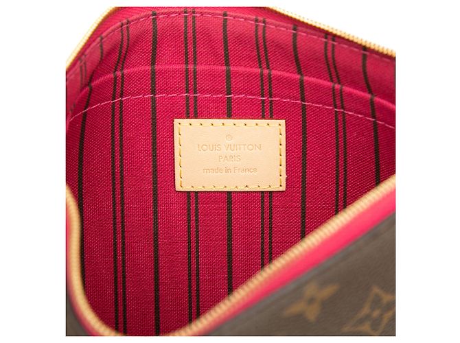 Pouch Louis Vuitton Monogram Neverfull MM Marrone - vista 5