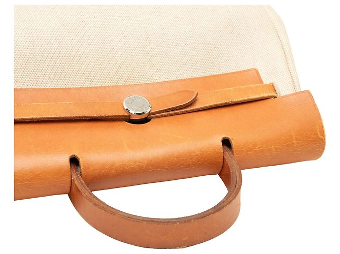 Mochila Hermès Toile Herbag PM Beige - vista 6
