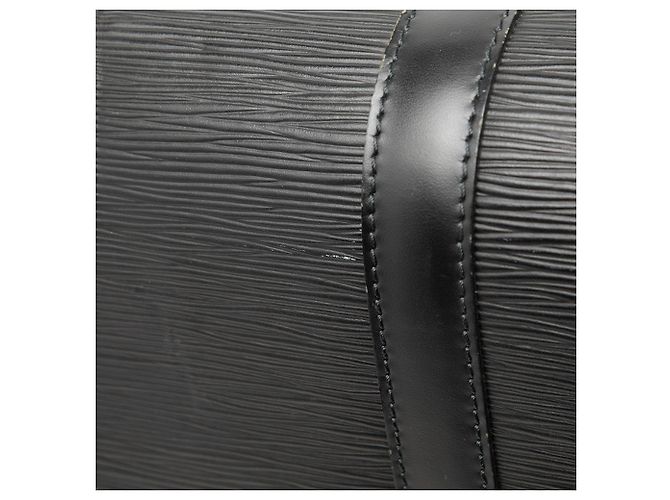 Sac de voyage Louis Vuitton Epi Keepall 60 Noir - vue 7