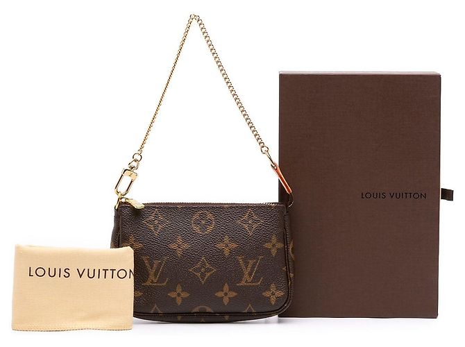 Borsa a mano Louis Vuitton Monogram Mini Pochette Accessoires Marrone - vista 7
