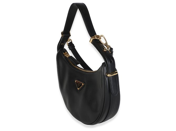 Bolso de hombro Arque Prada de piel lisa negra - vista 3