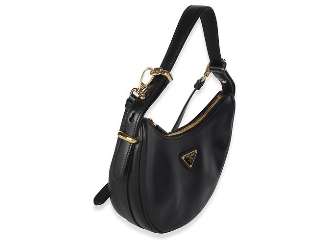 Bolso de hombro Arque Prada de piel lisa negra - vista 4