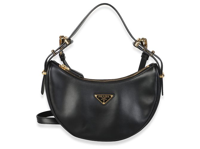 Bolso de hombro Arque Prada de piel lisa negra - vista 8