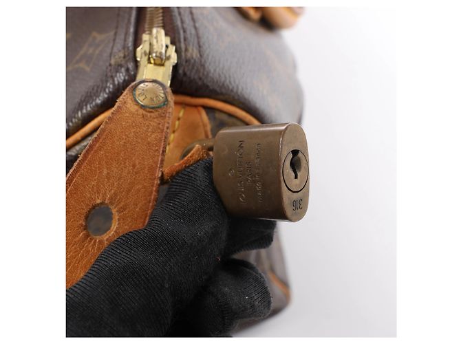 Borsa a mano Louis Vuitton Speedy 30 Monogram Marrone M41526 - vista 12