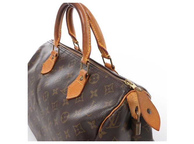 Borsa a mano Louis Vuitton Speedy 30 Monogram Marrone M41526 - vista 3