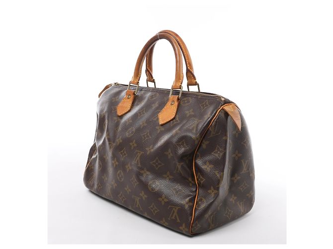 Borsa a mano Louis Vuitton Speedy 30 Monogram Marrone M41526 - vista 4
