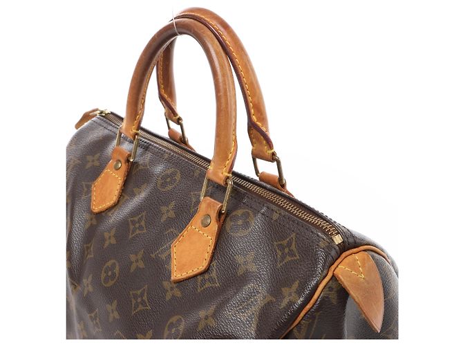Borsa a mano Louis Vuitton Speedy 30 Monogram Marrone M41526 - vista 5