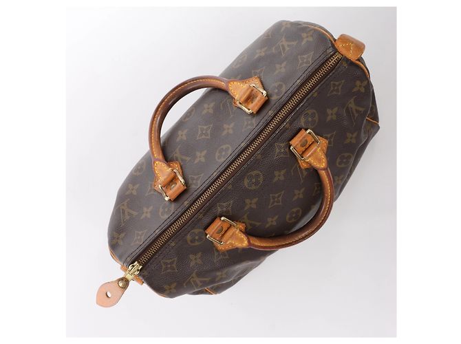 Borsa a mano Louis Vuitton Speedy 30 Monogram Marrone M41526 - vista 7