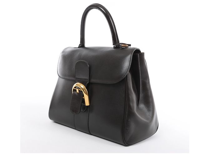 Borsa a mano Delvaux Brillant MM in pelle, Marrone - vista 2