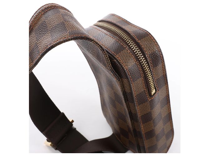 Borsa a tracolla Louis Vuitton Geronimos Damier Ebene Marrone N51994 - vista 12