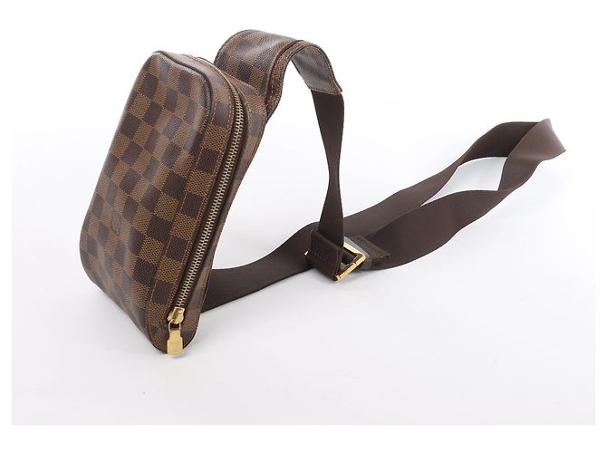 Borsa a tracolla Louis Vuitton Geronimos Damier Ebene Marrone N51994 - vista 9