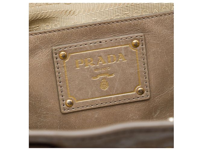 Prada Vitello Shine Satchel Braun - Ansicht 5