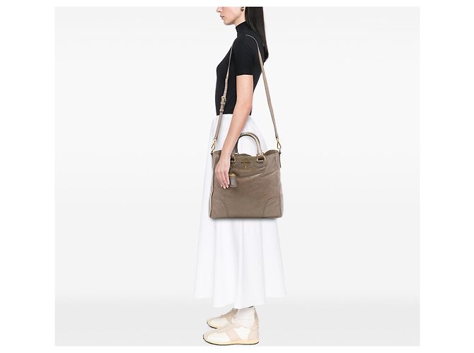 Prada Vitello Shine Satchel Braun - Ansicht 6
