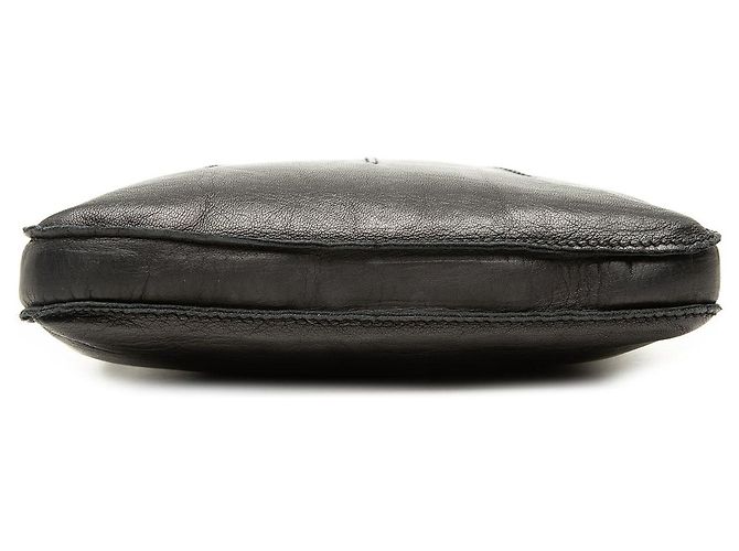 Borsa crossbody Hermès Toudou in pelle d'agnello nera - vista 3