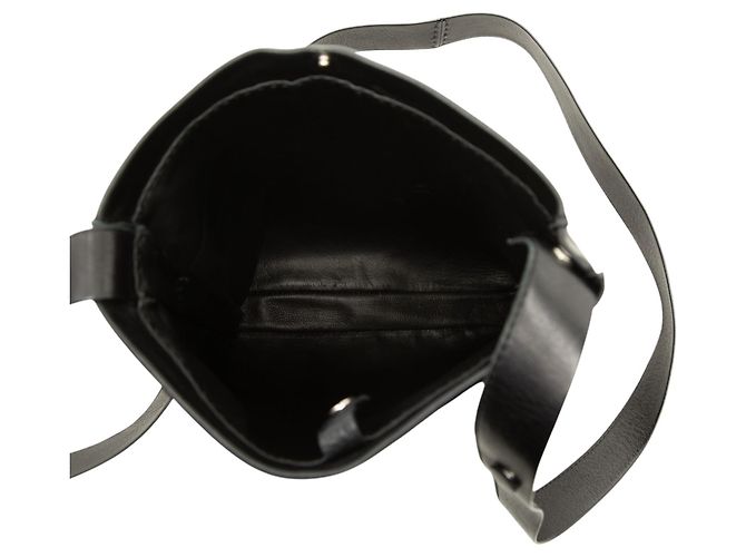 Borsa crossbody Hermès Toudou in pelle d'agnello nera - vista 4