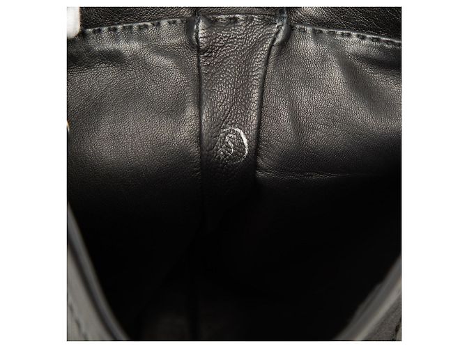 Borsa crossbody Hermès Toudou in pelle d'agnello nera - vista 6