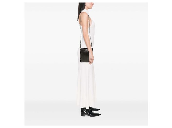Borsa crossbody Hermès Toudou in pelle d'agnello nera - vista 7