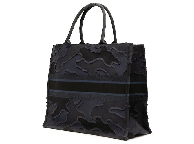 Dior Large Book Tote aus bestickter Canvas Camouflage Blau - Ansicht 2