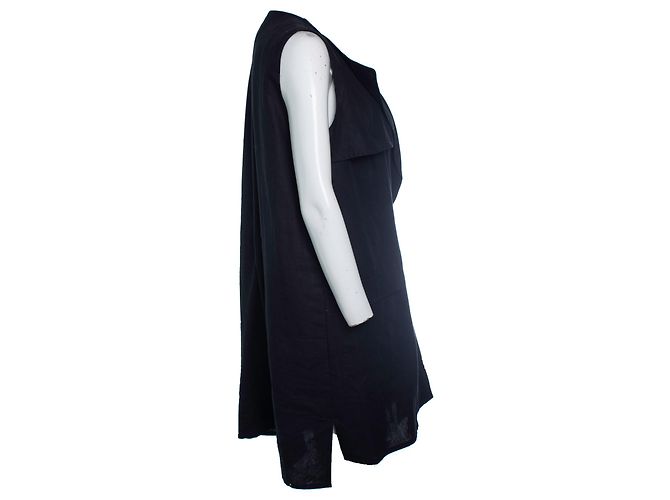 Max Mara, vestido blazer de lino negro - vista 2