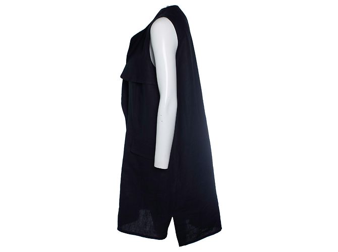 Max Mara, vestido blazer de lino negro - vista 4