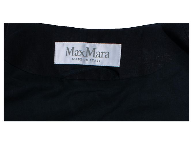 Max Mara, vestido blazer de lino negro - vista 8