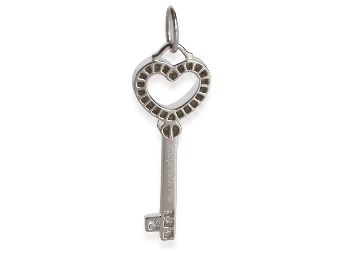 Colgante Mini Corazón Llave en Platino y Diamantes Tiffany & Co. - vista 2