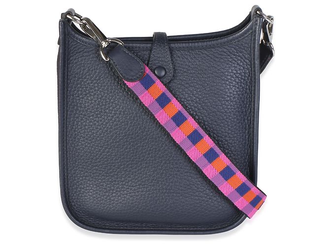 Hermès Bleu Nuit Clemence Bleu Saphir Anemone Maxi Quadrille Mini Evelyne TPM 16 - vista 2