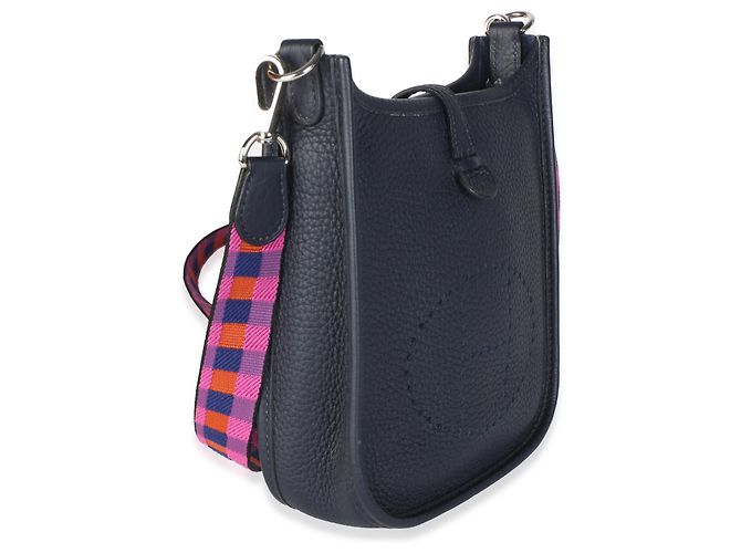 Hermès Bleu Nuit Clemence Bleu Saphir Anemone Maxi Quadrille Mini Evelyne TPM 16 - vista 4