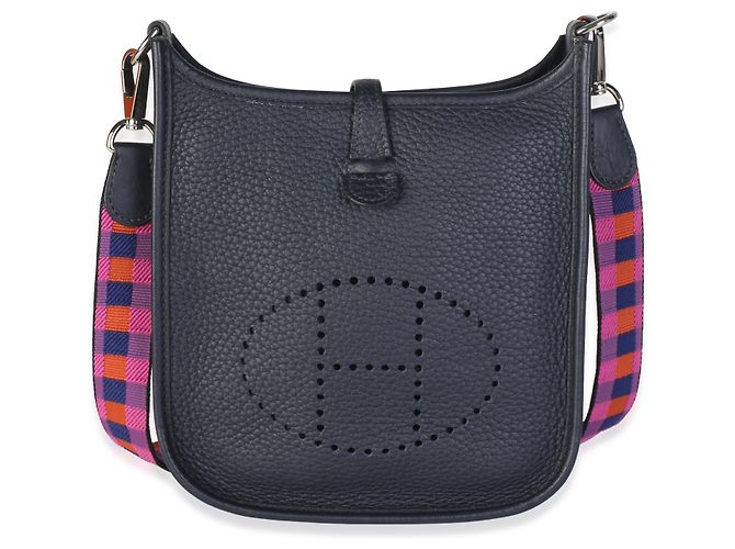 Hermès Bleu Nuit Clemence Bleu Saphir Anemone Maxi Quadrille Mini Evelyne TPM 16 - vista 8