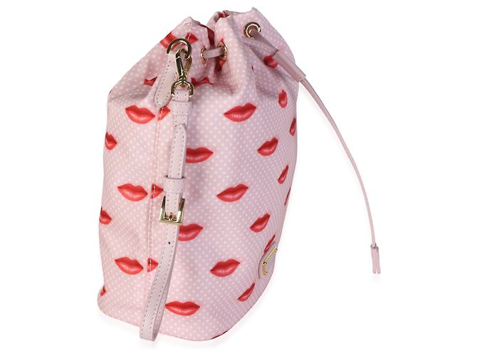 Prada Re-Nylon Lips Wristlet Pouch Alabaster Pink - Ansicht 4