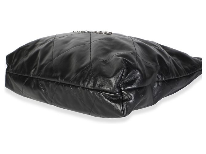 Chanel 22 Hobo in vitello lucido matelassé nero - vista 6
