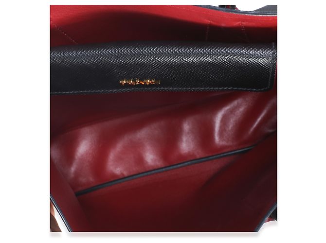 Sac Double Moyen Prada en Saffiano Noir - vue 5