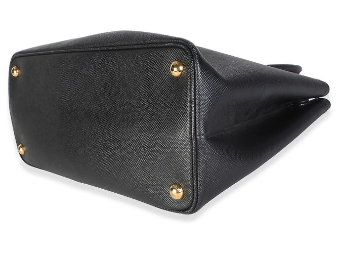 Sac Double Moyen Prada en Saffiano Noir - vue 6