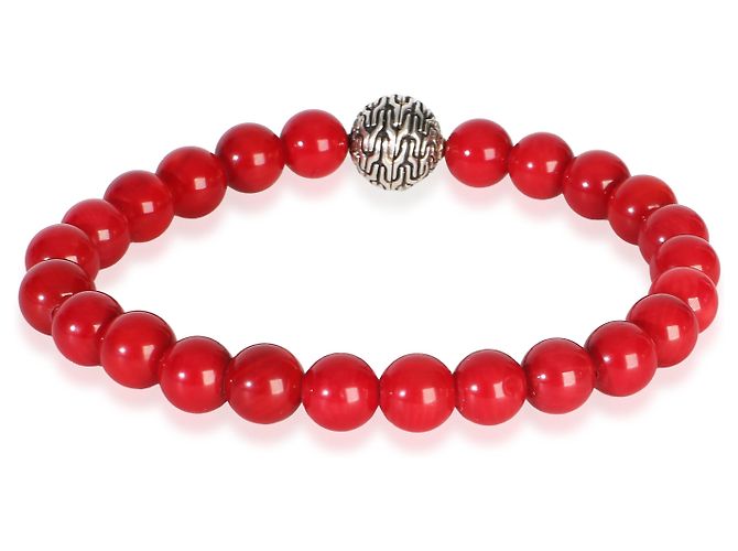 Autre Marque Bracciale John Hardy in argento sterling e perle di corallo - vista 3