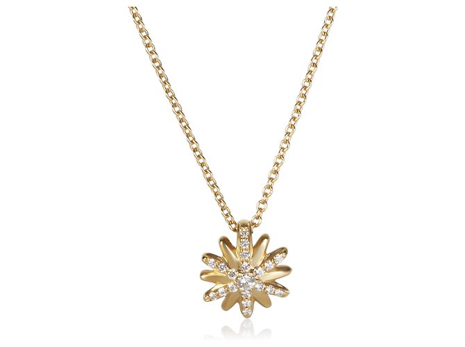 Pendente Petite Starburst David Yurman in oro giallo e diamanti - vista 4