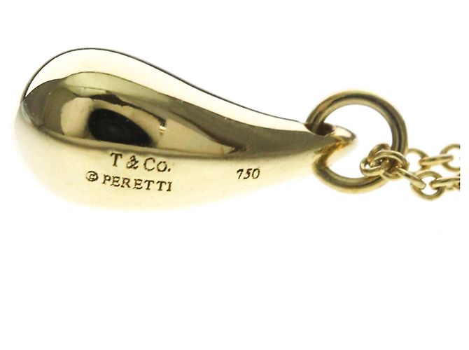 Autre Marque Collar Tiffany Teardrop en oro amarillo de 18K - vista 3