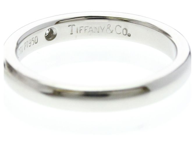 Autre Marque Tiffany Platinbandring mit Diamant - Ansicht 6