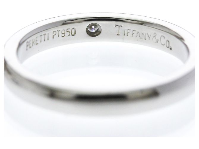 Autre Marque Tiffany Platinbandring mit Diamant - Ansicht 8