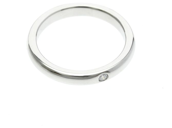 Autre Marque Tiffany Platinbandring mit Diamant - Ansicht 9