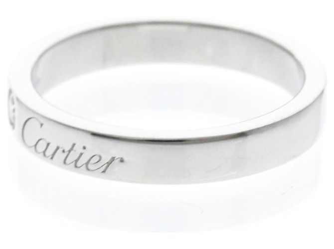 Anello C de Cartier in platino con diamante - vista 2