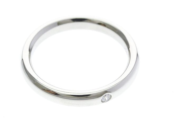 Autre Marque Tiffany Ehering aus Platin mit Diamant - Ansicht 9