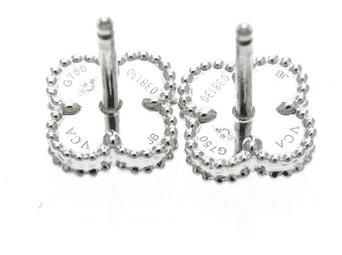 Van Cleef & Arpels Sweet Alhambra Ohrstecker aus Perlmutt - Ansicht 10