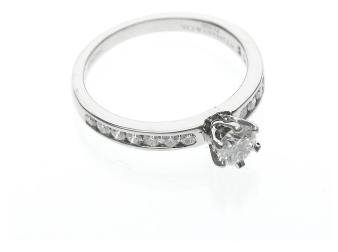 Autre Marque Tiffany Solitaire Ring mit Kanalfassung - Ansicht 9