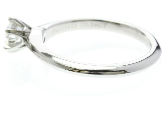 Autre Marque Anillo solitario Tiffany de diamante en platino - vista 2