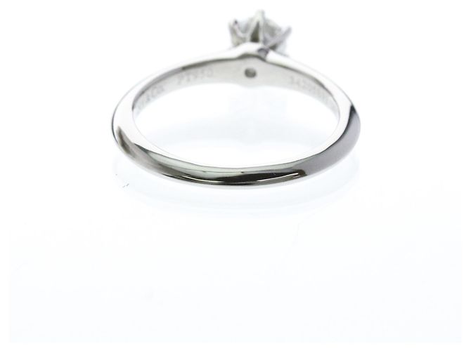 Autre Marque Anillo solitario Tiffany de diamante en platino - vista 3