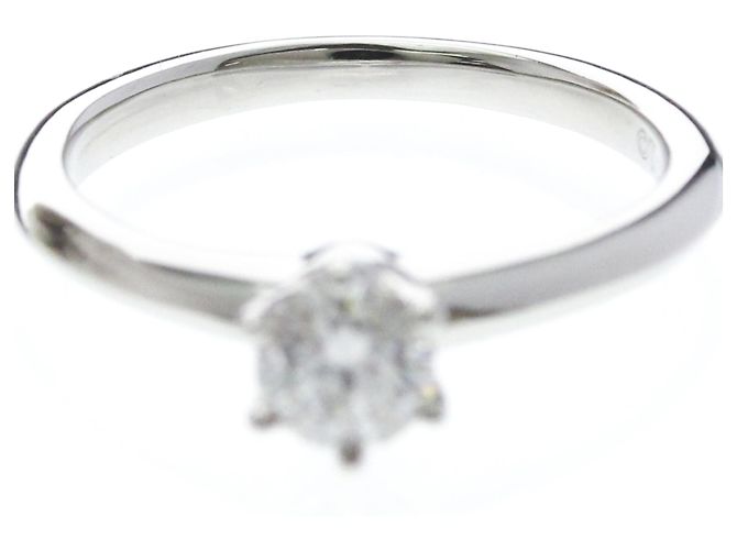Autre Marque Anillo solitario Tiffany de diamante en platino - vista 5