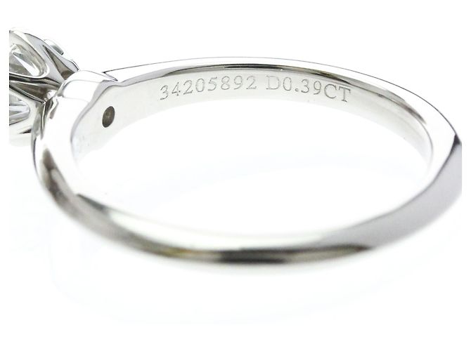 Autre Marque Anillo solitario Tiffany de diamante en platino - vista 6