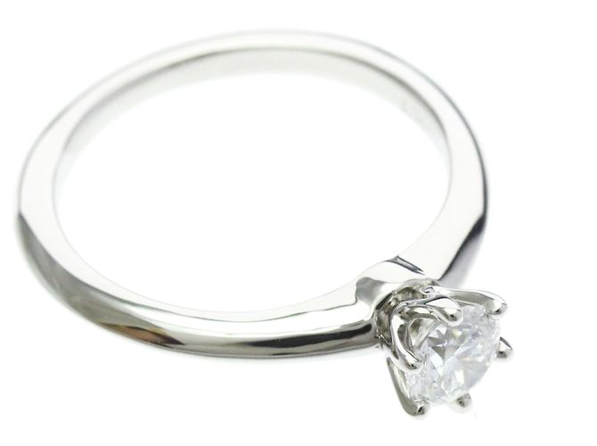 Autre Marque Anillo solitario Tiffany de diamante en platino - vista 9